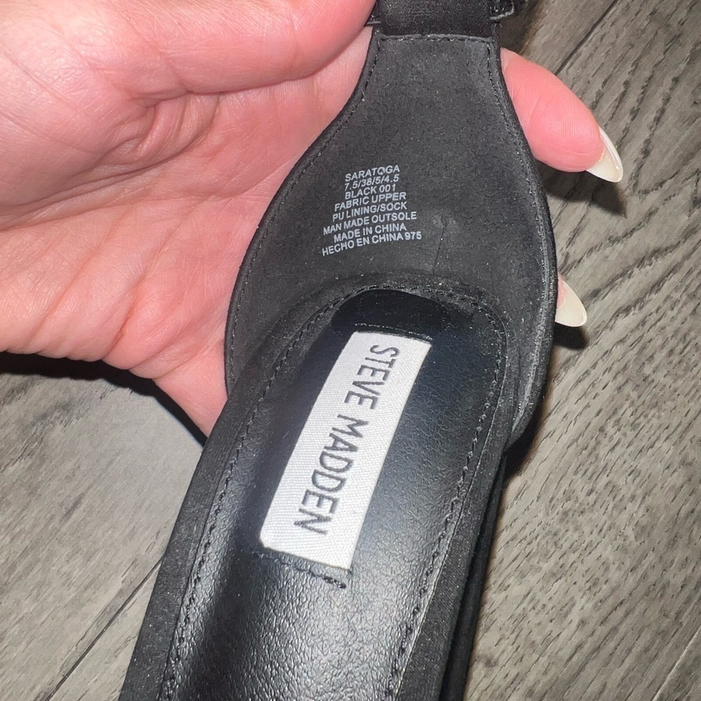Steve Madden Black Heels with Crystal Accents - Picture 8 of 8